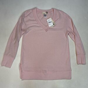 Everleigh Lightweight V-neck Sweater Women XS Pink NWT